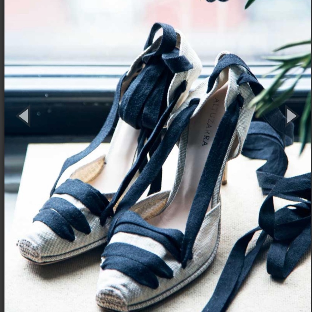 Altuzarra Dorsey Heel Black/Cream Espadrilles Slingback 2016 Size EU39 pre-owned